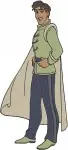 Disney Princess And Frog Prince Naveen Human Form Playing Ukulele Charming - Filled Embroidery Design - 8354