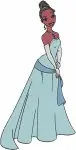 Disney Princess And Frog Tiana Blue Princess Gown Various Elegant Poses Designs - Filled Embroidery Design - 8377