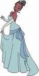 Disney Princess And Frog Tiana Blue Princess Gown Various Elegant Poses Designs - Filled Embroidery Design - 8378