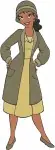 Disney Princess And Frog Tiana Work Dress Yellow Gown Blue Gown Close Up - Filled Embroidery Design - 8382