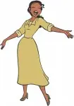Disney Princess And Frog Tiana Work Dress Yellow Gown Blue Gown Close Up - Filled Embroidery Design - 8383