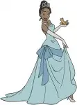 Disney Princess And Frog Tiana And Naveen Dancing Human Form Romance Designs - Filled Embroidery Design - 8406