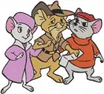 The Rescuers Miss Bianca Bernard Penny And Orville Albatross Flying Characters - Filled Embroidery Design - 8436