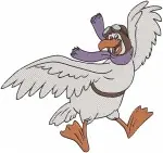 The Rescuers Orville Albatross Pilot And Penny Orphan Girl Character Poses - Filled Embroidery Design - 8438