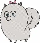 Secret Life Of Pets Gidget Pomeranian And Max Jack Russell Terrier Dog Poses - Filled Embroidery Design - 8447