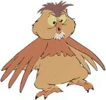 Sword In The Stone Archimedes Merlins Owl Various Wise And Expressive Poses - Filled Embroidery Design - 8487