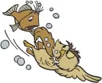 Sword In The Stone Archimedes Owl And hur W As Squirrel And Human Boy - Filled Embroidery Design - 8492