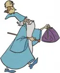 Sword In The Stone Merlin Wizard Various Magical Poses With Crystal Ball And Tea - Filled Embroidery Design - 8511