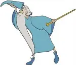 Sword In The Stone Merlin And Sir Kay Stepbrother Of hur Character Poses - Filled Embroidery Design - 8519