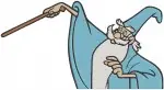 Sword In The Stone Merlin And Sir Kay Stepbrother Of hur Character Poses - Filled Embroidery Design - 8520