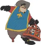 Three Musketeers Minnie Mouse As Princess And Pete As Captain Of The Guards - Filled Embroidery Design - 8533