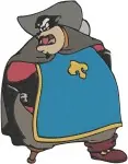 Three Musketeers Pete Villain Various Poses And Pluto Dog Character - Filled Embroidery Design - 8535