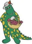 The Wiggles Characters Dorothy Dinosaur Captain Feathersword Waggs Dog Group - Filled Embroidery Design - 8539