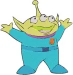 Toy Story - Little Green Men Aliens Squeaky Toys - Group Poses From Pizza Planet - Pixar - Filled Embroidery Design - 8585