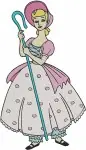 Toy Story - Bo Peep Shepherdess With Sheep Billy Goat Gruff - Classic And Modern Looks - Pixar - Filled Embroidery Design - 8592