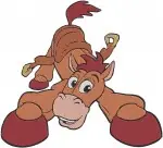 Toy Story - Bullseye Horse And Buzz Lightyear With Etch A Sketch - Woody'S Roundup Gang And Space Ranger - Filled Embroidery Design - 8598