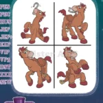 Toy Story - Bullseye Woody'S Faithful Horse - Multiple Standing And Running Poses - Pixar Character - Filled Embroidery Design - Instant Download