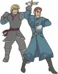 Frozen Kristoff Ice Harvester Various Standing Poses And Expressions Character - Filled Embroidery Design - 3067