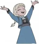 Frozen Kristoff Anna Young Anna And Young Elsa Character Poses And Interactions - Filled Embroidery Design - 3074