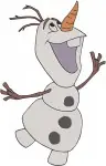 Frozen Olaf Snowman More Adorable Poses Sitting Standing And Contemplating - Filled Embroidery Design - 3091