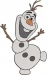 Frozen Olaf Snowman More Adorable Poses Sitting Standing And Contemplating - Filled Embroidery Design - 3092