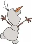Frozen Olaf Snowman Various Poses Including Juggling Head And Wizard Costume - Filled Embroidery Design - 3101