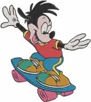Goofy And Max Goof - Father Son Duo - Skateboard Fun And Classic Goofy Portrait - Disney Characters - Filled Embroidery Design - 3159