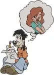 A Goofy Movie - Max Goof And Roxanne - Teenage Romance - Powerline Concert Dream - Disney Couple - Filled Embroidery Design - 3170