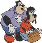 Goof Troop - Max Goof And Pete - Awkward Friends And Neighbors - Disney Afternoon Characters - Filled Embroidery Design - 3173