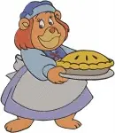 Adventures Of The Gummi Bears - Grammi Gummi Baking - Cubbi Gummi Knight Outfit - Disney Afternoon - Filled Embroidery Design - 3196