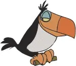 Adventures Of The Gummi Bears - Gruffi Gummi - Tummi Gummi - ie Deco The Toucan - Forest Folk - Filled Embroidery Design - 3201