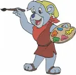 Adventures Of The Gummi Bears - Gusto Gummi ist - Sunni Gummi Singing - Creative Bears - Filled Embroidery Design - 3203