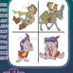 Yakari The Little Sioux Boy - Yakari And His Pony Little Thunder - Native American Adventures - Filled Embroidery Design - Instant Download