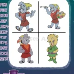 Adventures Of The Gummi Bears - Gusto Gummi ist - Sunni Gummi Singing - Creative Bears - Filled Embroidery Design - Instant Download