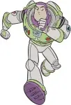 Toy Story - Buzz Lightyear Dynamic Action Poses - Flying Punching And Standing Ready - Space Hero - Filled Embroidery Design - 8610