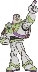 Toy Story - Buzz Lightyear Dynamic Action Poses - Flying Punching And Standing Ready - Space Hero - Filled Embroidery Design - 8611