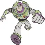Toy Story - Buzz Lightyear Dynamic Action Poses - Flying Punching And Standing Ready - Space Hero - Filled Embroidery Design - 8612