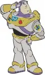 Toy Story - Buzz Lightyear With Utility Belt And Friends Group - Space Ranger And Andy'S Toys - Filled Embroidery Design - 8623