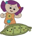 Toy Story - Buzz Lightyear With Bullseye Rex And Alien - Zurg Battle Doll - Pixar Characters Group - Filled Embroidery Design - 8629