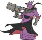 Toy Story - Emperor Zurg Evil Villain - Buzz Lightyear'S Archenemy - Dark Lord Poses - Pixar - Filled Embroidery Design - 8630