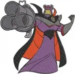 Toy Story - Emperor Zurg Evil Villain - Buzz Lightyear'S Archenemy - Dark Lord Poses - Pixar - Filled Embroidery Design - 8631