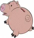 Toy Story - Hamm The Piggy Bank - Multiple Cute Poses - Pixar Character - Filled Embroidery Design - 8638