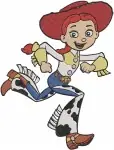 Toy Story - Jessie Cowgirl And Hamm Riding Rex Dinosaur - Playful Friends Action - Pixar Toys - Filled Embroidery Design - 8645