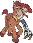 Toy Story - Jessie And Bullseye Horse - Andy'S Toys Box - Woody'S Roundup Gang - Filled Embroidery Design - 8652