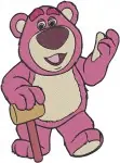Toy Story - Lots O' Huggin' Bear Lotso Villain - Walking And Waving Poses - Pixar Character - Filled Embroidery Design - 8656
