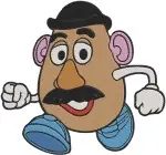 Toy Story - Mr Potato Head With Removable Ps - Funny Expressions And Poses - Pixar Toy - Filled Embroidery Design - 8660