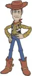 Disney Pixar Toy Story Woody Sheriff Doll Standing Running Classic Character - Filled Embroidery Design - 8687