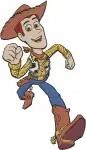 Disney Pixar Toy Story Woody Sheriff Doll Standing Running Classic Character - Filled Embroidery Design - 8690