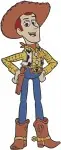 Disney Pixar Toy Story Woody Pull String Doll Waving Close Up Name Badge Designs - Filled Embroidery Design - 8692
