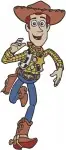 Disney Pixar Toy Story Woody Pull String Doll Waving Close Up Name Badge Designs - Filled Embroidery Design - 8693